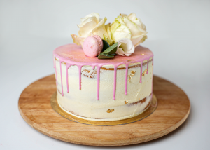 Naked Pink Drip Cake Bake My Day